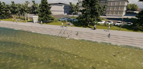 A 331-metre sea wall is also planned.