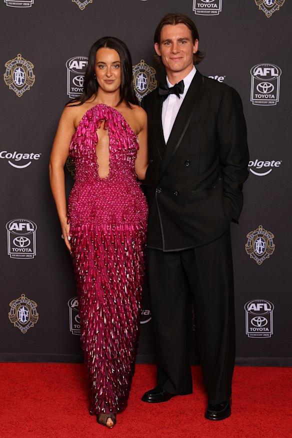 Chloe Serong in a custom Atalie Studios gown at the 2026 Brownlow. 