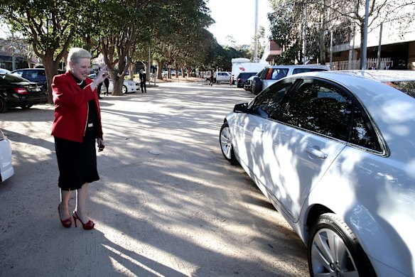  Liberal MP Bronwyn Bishop farewells Opposition Leader Tony Abbott after their visit to Brookvale Oval in NSW, on Sunday 18th of August, 2013. 