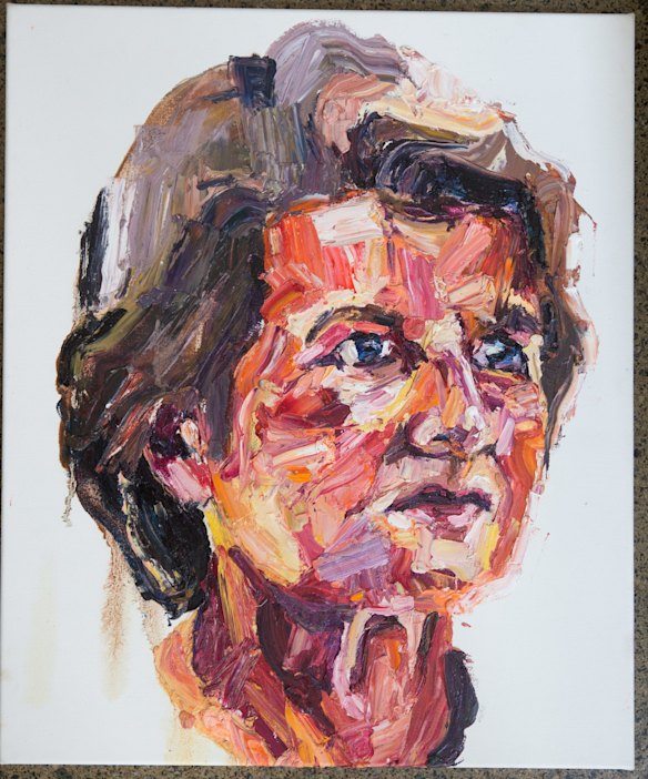 A painting of Australia's Foreign Minister Julie Bishop by Myuran Sukumaran. 