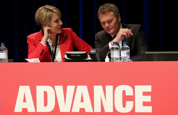 Opposition Leader Tanya Plibersek and ALP National Secretary George Wright.