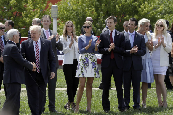 Vanessa Trump can be seen at far-right of the picture.