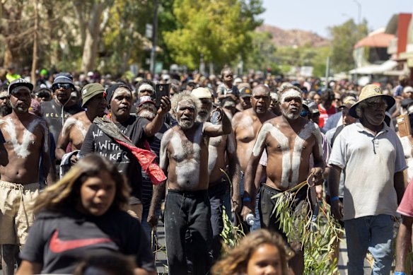 Justice for Kumanjayi Walker Rally in Alice Springs.