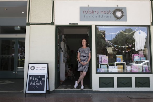 Moree small business owner Dibs Cush from Robin's Nest has seen her online sales for children's toy grow thanks to the 'Buy from the Bush' campaign to support regional communities affected by drought.