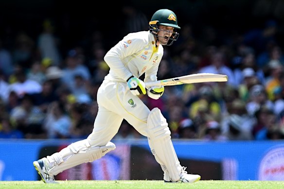 Alex Carey of Australia bats.