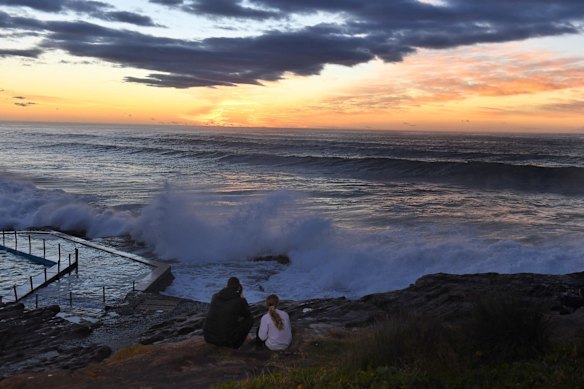 South Curl Curl: Large swell starts to hit the Sydney coastline.