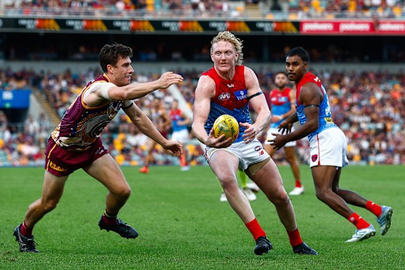 Clayton Oliver had a run-with role on Lachie Neale and has earned praise from teammates and his coach.