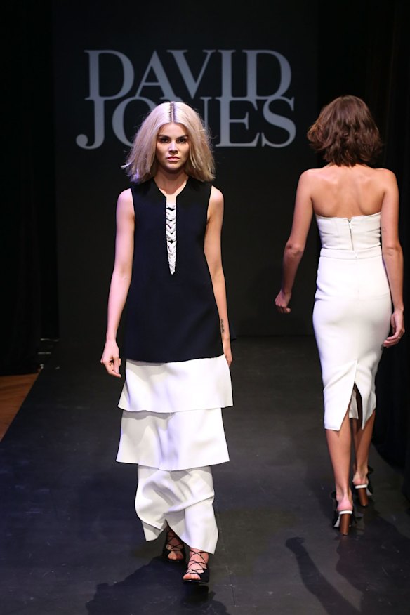 A model showcases designs by Ellery.