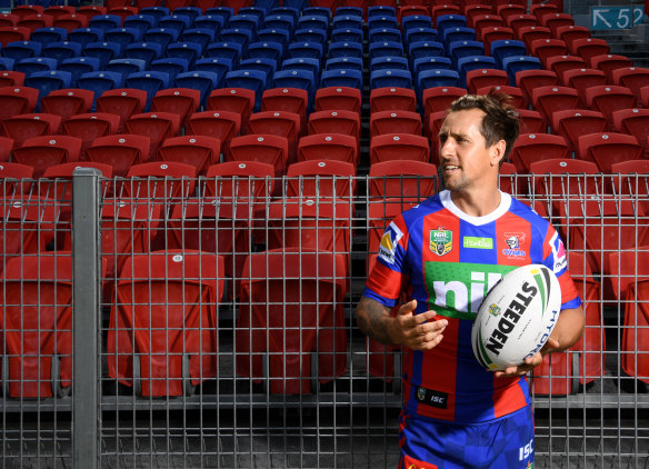 Happy hunter: Mitchell Pearce is happy in Newcastle, and can't wait to show his old club what they are missing.