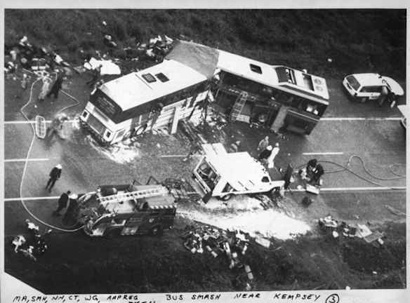 Thirty-five people were killed and another 41 were injured when two buses collided north of Kempsey on the NSW north coast on December 22, 1989.