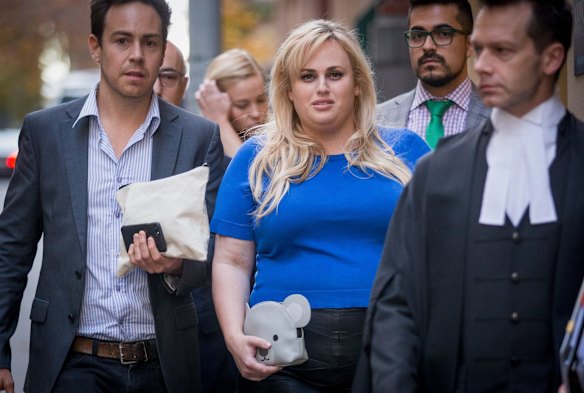 Actress Rebel Wilson leaving the Supreme Court on May 24, 2017 in Melbourne.
