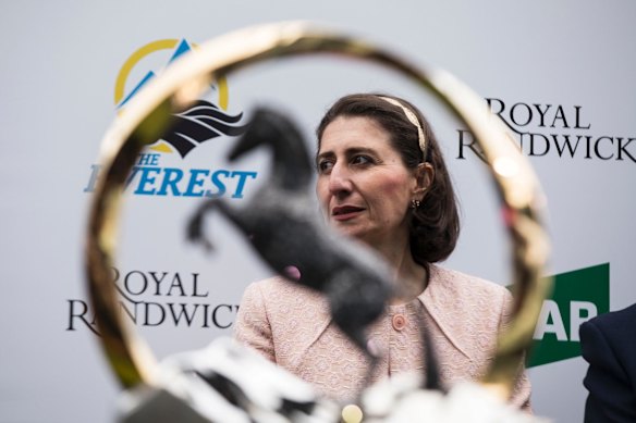 NSW Premier Gladys Berejiklian at the TAB Everest horse race.