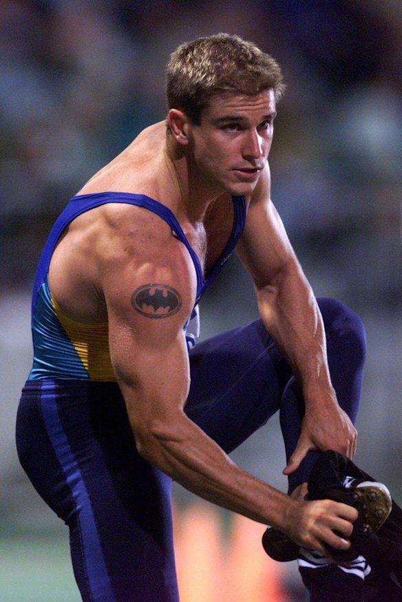 15th February 2001, focused before a run in the 400m at the Telstra Grand Prix Series.