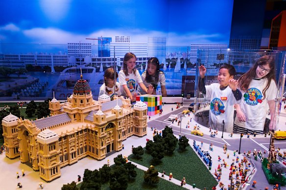  A lego model of the Royal Exhibition Building at the opening of the LEGOLAND Discovery Centre at Chadstone Shopping Centre 