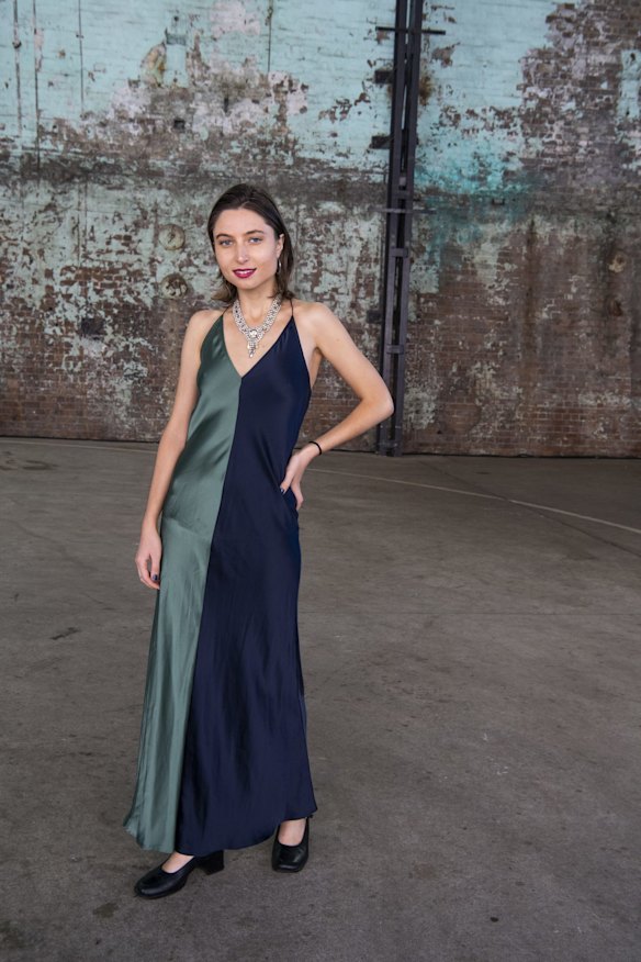 Anastazia Grzybowski wearing Lee Mathews.