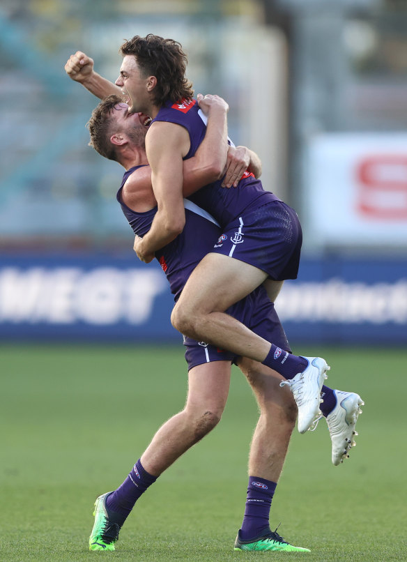 Heave-ho: It was a defining win for Fremantle.