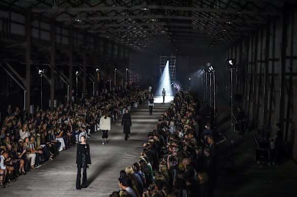 A general view of the catwalk for the Ellery collection event.