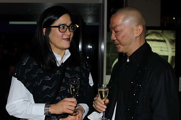 Kylie Kwong (left) and Kin Chen (right) at the 2011 Good Food Guide Awards. 