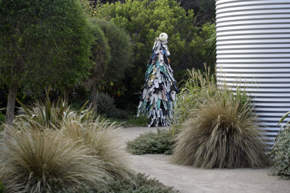 The ‘thong tree’ in Fiona Brockhoff’s Sorrento garden began its life as a Christmas tree.