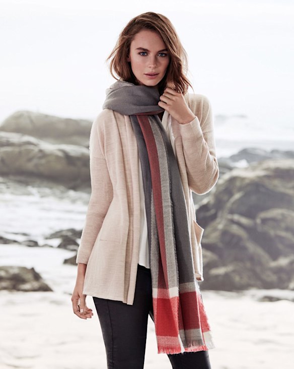 Designed with	the Australian lifestyle in mind, the collection is made up of 100% Australian fine wool and cotton cashmere knitwear pieces, as well as a leather jacket.