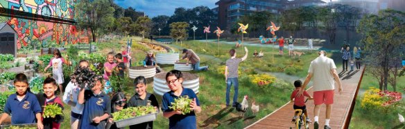 Sullivans Creek reserve would be transformed into a vibrant public space under the new plan 