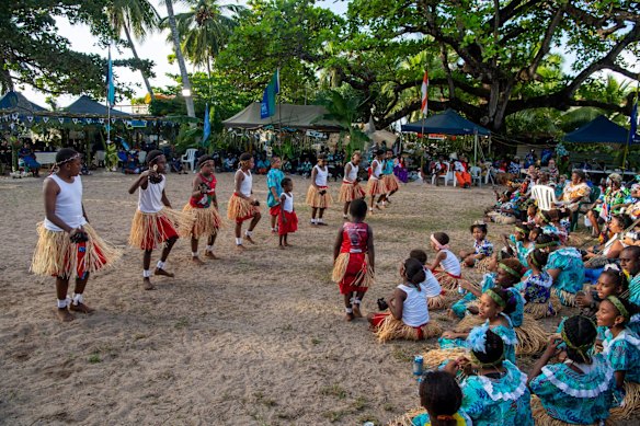 Traditional Meriam dancing.