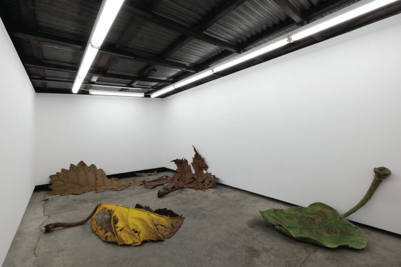 Autumn leaves made by Joshua Petherick and Lewis Fidock were recently shown at Asbestos in Brunswick, Melbourne.