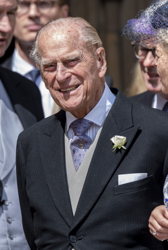 Prince Philip at the wedding of Lady Gabriella Windsor in May 2019.