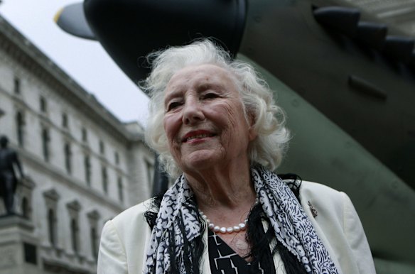Dame Vera Lynn attends a ceremony to mark the 70th anniversary of the Battle of Britain, in central London. Aug. 20, 2010.