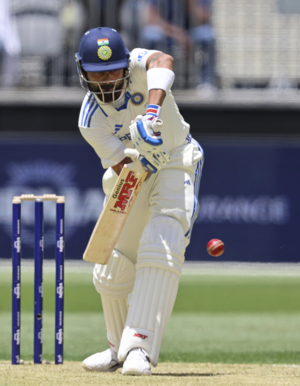 Virat Kohli at the crease.