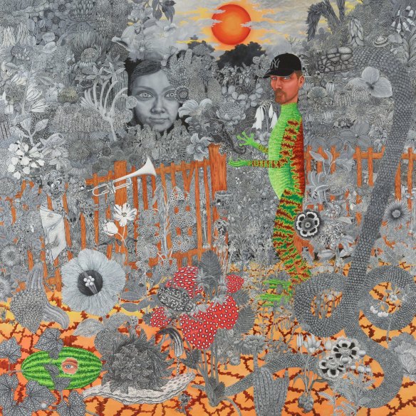 James Morrison, 'Portrait of Timothy Vernon Moore'. Oil on plywood, 150 x 150 cm. © the artist. Sitter: Timothy Vernon Moore.