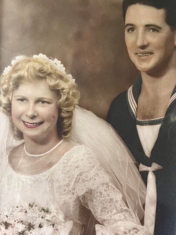 Dorothy and Bob McFadyen on their wedding day.