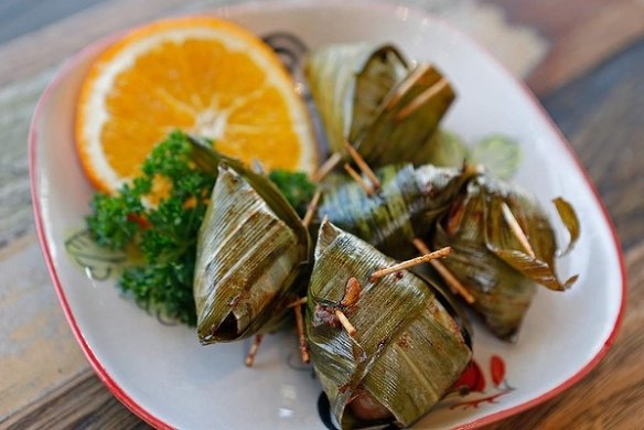 22 Gai Hor Bai Toey (deep fried chicken wrapped in pandan leaves) at Thaiger Rabbit Thai in Abbotsford