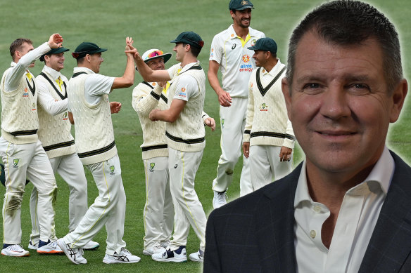 在新主席 Mike Baird 的领导下，Cricket Australia 正寻求为其主场测试获取更多价值火柴。” loading=