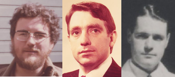 The Doyle family resemblance: [left to right] Half-brother Robert, Ken Doyle and father Rupert.