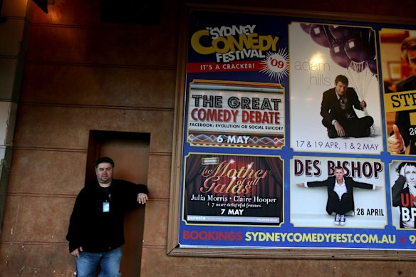 Jorge Menidis, director of the Sydney Comedy Festival at the Enmore Theatre, April 30th 2009.