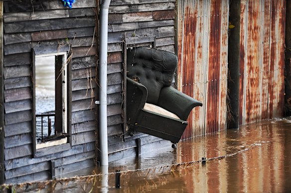 Flooding scenes from Camden as the water starts to receded between rainfalls.