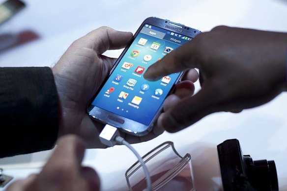 The Samsung Galaxy S4.