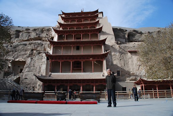 Entrance to the Mogao Caves or Caves of the Thousand Buddhas. Photo: Conrad Walters.