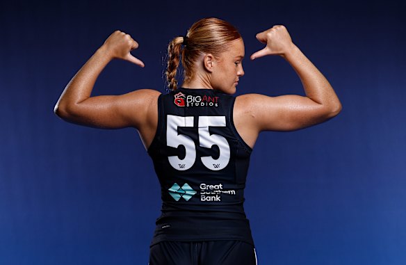 Ready to go: Carlton star Sophie McKay.