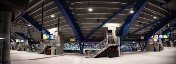 The internal concourse looks very similar to CommBank Stadium set-up.