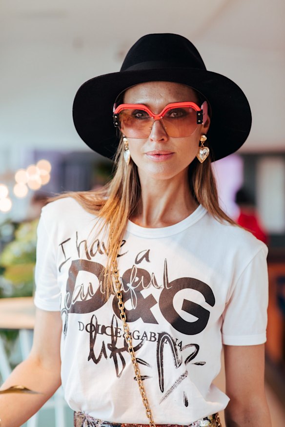 Clementine McVeigh in Miu Miu shades at the Sunglass Hut House of Sun party.