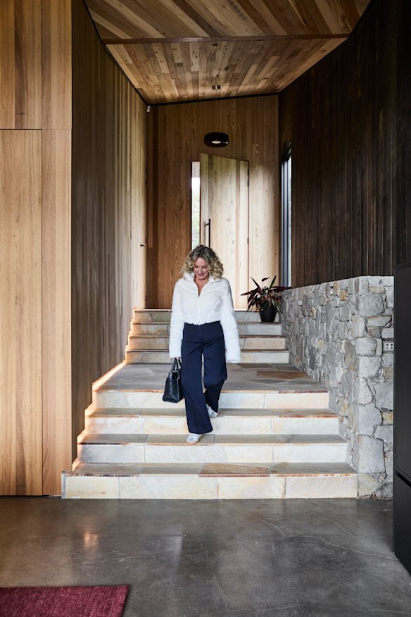 “We wanted to create a sense of arrival – the entrance is quite discreet from the outside,
but inside the architecture and materials become dramatic,” says Tibballs.
