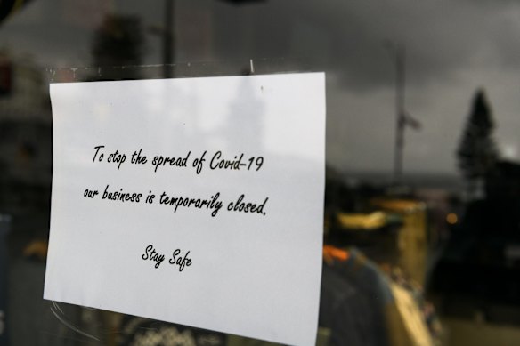 Bondi Beach is quiet, as inclement weather and tough new COVID-19 lockdown restrictions limit people's movement across Greater Sydney.