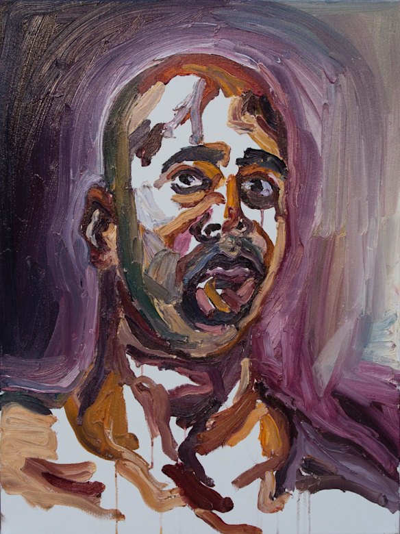 A painting of Myuran Sukumaran titled Purgotory, painted Tuesday April, 28, 2015 - his last day alive, while he awaited execution.