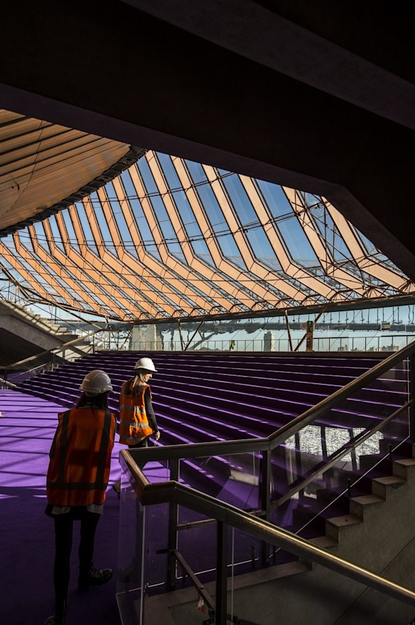 First peek at The Sydney Opera House's upgraded Concert Hall, ahead of it's opening in July.