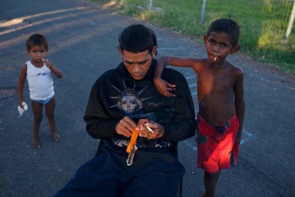 Locals prepare to go hunting and fishing for the evening.