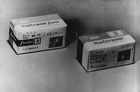 The morning sickness drug Softenon, which contained thalidomide.