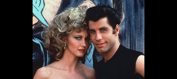 John Travolta and Olivia Newton-John star in the 1978 film, Grease. Sandy was Olivia Newton-John's breakthrough role. The film became the biggest-selling movie musical at the time, and the soundtrack album shot to No.1, stayed there for nine weeks and went on to sell 25 million copies.