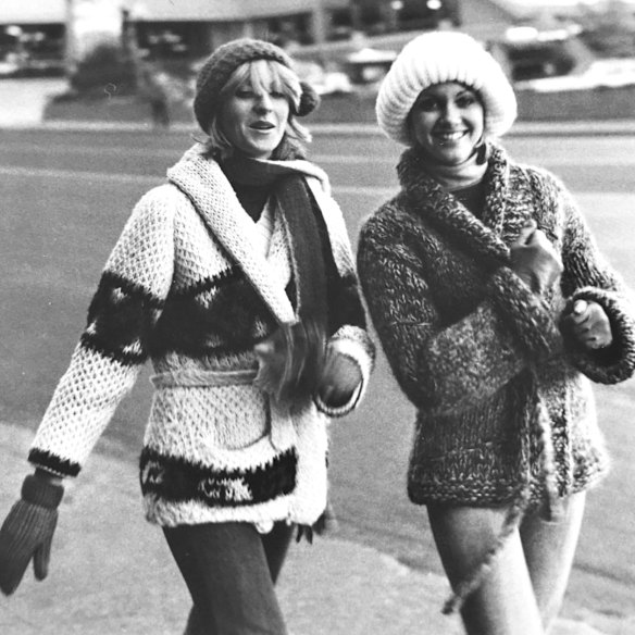 Costume Designer Fleur Thiemeyer (L) with Olivia Newton-John.